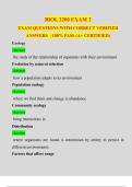 BIOL 2200 EXAM 2 EXAM QUESTIONS WITH CORRECT VERIFIED ANSWERS &vert; 100&percnt; PASS &lpar;A&plus; CERTIFIED&rpar;