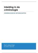 Samenvatting -  Inleiding in de criminologie