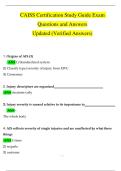 CAISS Certification Study Guide Exam &ndash; Study Questions and Answers Verified by Experts&comma; 100&percnt; Guaranteed Passing Score
