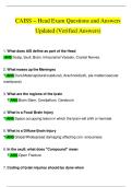 CAISS &ndash; Head Exam Study Questions and Answers &lpar;Verified by Expert&rpar;&comma; 100&percnt; Guaranteed Passing Score