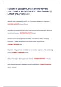 SCIENTIFIC CONCEPTS&sol;STATE BOARD REVIEW  QUESTIONS & ANSWERS RATED 100&percnt; CORRECT&vert;&vert;  LATEST UPDATE 2025&sol;26