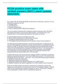 PCCN Practice Exam Notes with Verified Answers &lpar;2021&rpar; &vert; Latest Update 2025&sol;2026