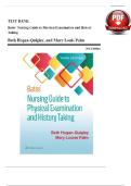 Test Bank for Bates' Nursing Guide to Physical Examination and History Taking 3rd Edition by Beth Hogan-Quigley and Mary Louis Palm isbn-9781975161095 All Chapters 1-24 Covered Graded A&plus;
