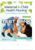 Test Bank for Maternal and Child Health Nursing&colon; Care of the Childbearing and Childrearing Family&comma; 9th Edition by JoAnne Silbert-Flagg et al&period; &vert; Complete Exam Prep with Answers & Rationales &vert; 2025&sol;2026