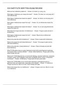 CHI INSTITUTE WRITTEN EXAM REVIEW