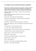 CHI OMEGA FINAL EXAM QUESTIONS & ANSWERS