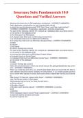 Insurance Suite Fundamentals 10&period;0 Questions and Verified Answers