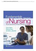Test Bank Fundamentals of Nursing 9th Edition by Carol Taylor Pamela Lynn&comma; Jennifer Bartlett ISBN 9781496362179 Chapter 1-46 &vert; Complete Guide A&plus;