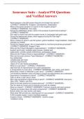 Insurance Suite - Analyst&sol;PM Questions and Verified Answers