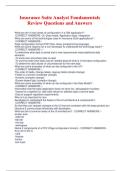 Insurance Suite Analyst Fundamentals Review Questions and Answers