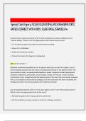 Spinal Cord Injury NCLEX QUESTIONS AND ANSWERS 100&percnt; RATED CORRECT WITH 100&percnt; SURE PASS &sol;GRADED A&plus;