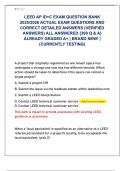 LEED AP ID&plus;C EXAM QUESTION BANK  2025&sol;2026 ACTUAL EXAM QUESTIONS AND  CORRECT DETAILED ANSWERS &lpar;VERIFIED  ANSWERS&rpar; ALL ANSWERED &lbrace;300 Q & A&rcub;  ALREADY GRADED A&plus; &vert; BRAND NEW&excl; &vert;  &lpar;CURRENTLY TESTING&rpar;