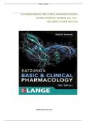 TEST BANK For Katzung's Basic and Clinical Pharmacology&comma; 16th Edition By &lbrace;Todd W&period; Vanderah&comma; 2024&comma;&rcub; Verified Chapters 1 - 66&comma; Complete Newest Version