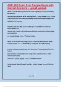 ANFI 205 Exam Prep Sample Exam with Correct Answers &ndash; Latest Upload&period;