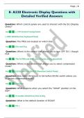 8- A220 Electronic Display Questions with  Detailed Verified Answers 