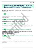 A220 FLIGHT MANAGEMENT SYSTEM  Questions with Detailed Verified Answers