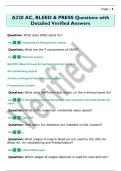 A220 AC&comma; BLEED & PRESS Questions with  Detailed Verified Answers