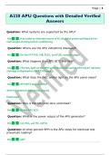 A220 APU Questions with Detailed Verified  Answers