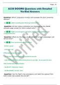A220 DOORS Questions with Detailed  Verified Answers