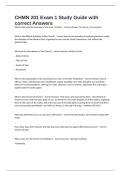CHMN 201 Exam 1 Study Guide with correct Answers 