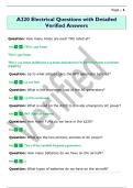 A220 Electrical Questions with Detailed  Verified Answers