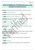 A220 HYDRAULIC SYSTEM Questions with  Detailed Verified Answers