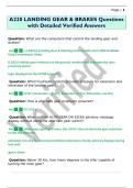 A220 LANDING GEAR & BRAKES Questions  with Detailed Verified Answers