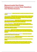MASSACHUSETTS REAL ESTATE LICENCE EXAMS