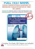 Test Bank for Clinical Manifestations and Assessment of Respiratory Disease&comma; 8th Edition by Terry Des Jardins &ndash; Complete Chapter-by-Chapter Multiple Choice Questions with Verified Answers