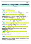 ARPA Exam Questions with Detailed Verified  Answers