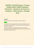CS6250 &sol; CS 6250 Exam 1 &lpar;Latest Update 2025 &sol; 2026&rpar; Computer Networks &vert; Questions & Answers &vert; Grade A &vert; 100&percnt; Correct - Georgia Tech