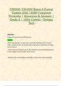 CS6250 &sol; CS 6250 Exam 2 &lpar;Latest Update 2025 &sol; 2026&rpar; Computer Networks &vert; Questions & Answers &vert; Grade A &vert; 100&percnt; Correct - Georgia Tech
