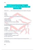 FTCE General Knowledge- English practice test 1&comma;2&comma;3&comma; &4 Study Questions and Answers 2025