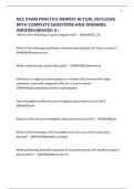 NCC EXAM PRACTICE NEWEST ACTUAL 2025&sol;2026 WITH COMPLETE QUESTIONS AND ANSWERS&period; VERIFIED&sol;GRADED A&plus;
