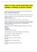 CMN 571 FINAL EXAM QUESTIONS AND CORRECT ANSWERS ALREADY PASSED