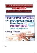 TEST BANK Leadership Roles and Management Functions in Nursing&colon; Theory and Application 11th Ed by Carol J&period; Huston Chapter 1-25