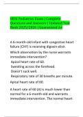 HESI Pediatrics Exam &vert; Complete Questions and Answers &vert; Updated Test Bank 2025&sol;2026 &vert; Guaranteed A&plus;