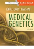 Test Bank For Medical Genetics 5th Edition by Lynn B&period; Jorde&vert;&vert;ISBN&colon;