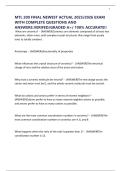 MTL 200 FINAL NEWEST ACTUAL 2025&sol;2026 EXAM WITH COMPLETE QUESTIONS AND ANSWERS&period;VERIFED&sol;GRADED A&plus;&sol; 100&percnt; ACCURATE&excl;&excl;