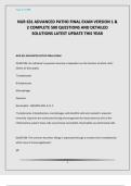 NUR 631 ADVANCED PATHO FINAL EXAM VERSION 1 & 2 COMPLETE 500 QUESTIONS AND DETAILED SOLUTIONS LATEST UPDATE THIS YEAR