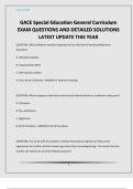 GACE Special Education General Curriculum EXAM QUESTIONS AND DETAILED SOLUTIONS LATEST UPDATE THIS YEAR