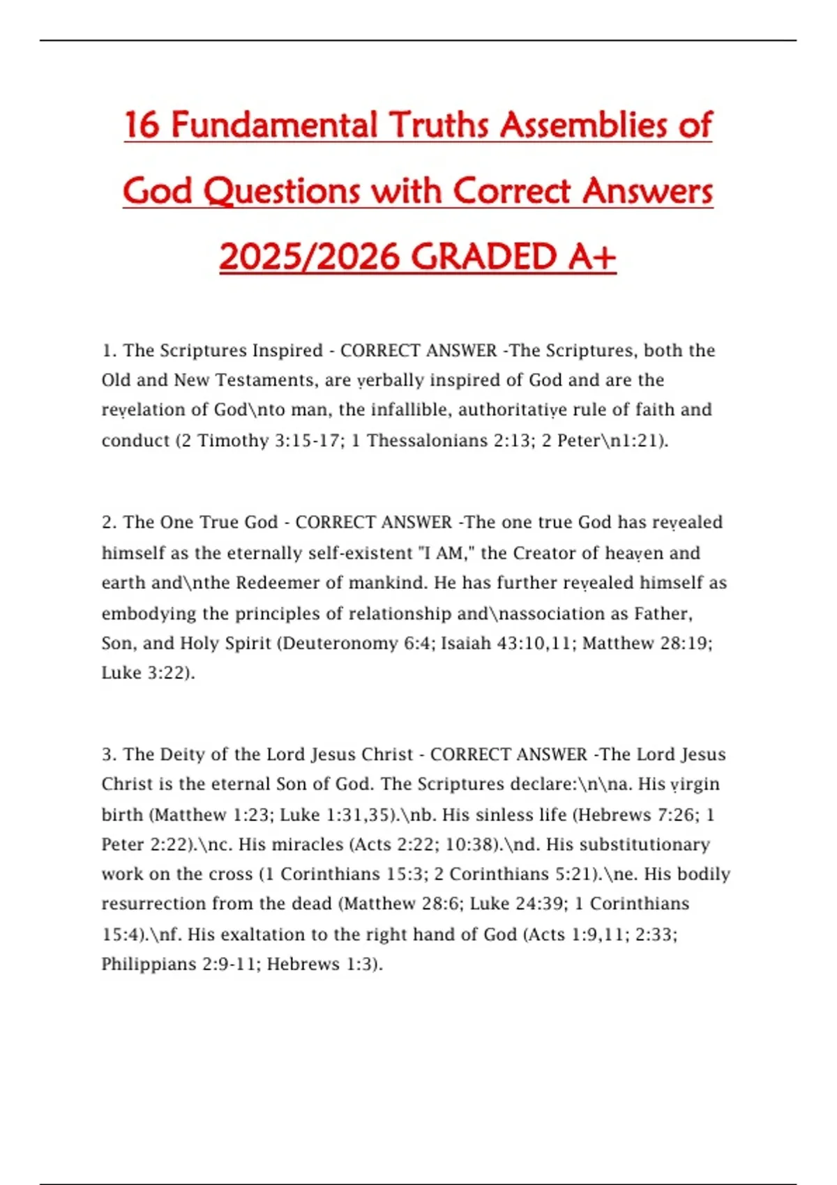 16-fundamental-truths-of-the-assemblies-of-god-questions-with-correct