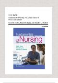 Test Bank - Fundamentals of Nursing&colon; The Art and Science of Person-Centered Care&comma; 9th Edition &lpar;Taylor&comma; 2024&rpar;&comma; Chapter 1-46 &vert; All Chapters
