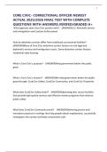 CORE CIVIC- CORRECTIONAL OFFICER NEWEST ACTUAL 2025&sol;2026 FINAL TEST WITH COMPLETE QUESTIONS WITH ANSWERS&period;VERIFED&sol;GRADED A&plus;