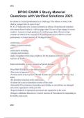 BPOC EXAM 5 Study Material Questions with Verified Solutions 2025