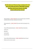 NR 565 &ndash; Advanced Pharmacology Fundamentals Final Exam