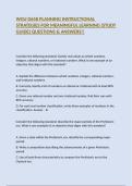 WGU D658 PLANNING INSTRUCTIONAL STRATEGIES FOR MEANINGFUL LEARNING &lpar;STUDY GUIDE&rpar; QUESTIONS & ANSWERS&excl;&excl;