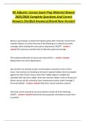 NC Adjuster License Exam Prep Material Newest  2025&sol;2026 Complete Questions And Correct  Answers &lpar;Verified Answers&rpar;&vert;Brand New Version&excl; 