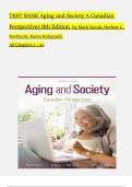 TEST BANK for Aging and Society&colon; Canadian Perspectives 8th Edition Novak &vert; All Chapters &vert; Complete Guide 2025