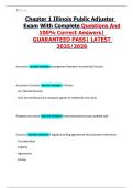 Chapter 1 Illinois Public Adjuster Exam With Complete Questions And 100&percnt; Correct Answers&vert; GUARANTEED PASS&vert; LATEST 2025&sol;2026